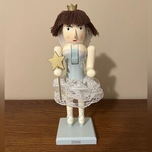 2008 Blue snd White Nutcracker Ballerina Christmas Fairy Godmother Angel